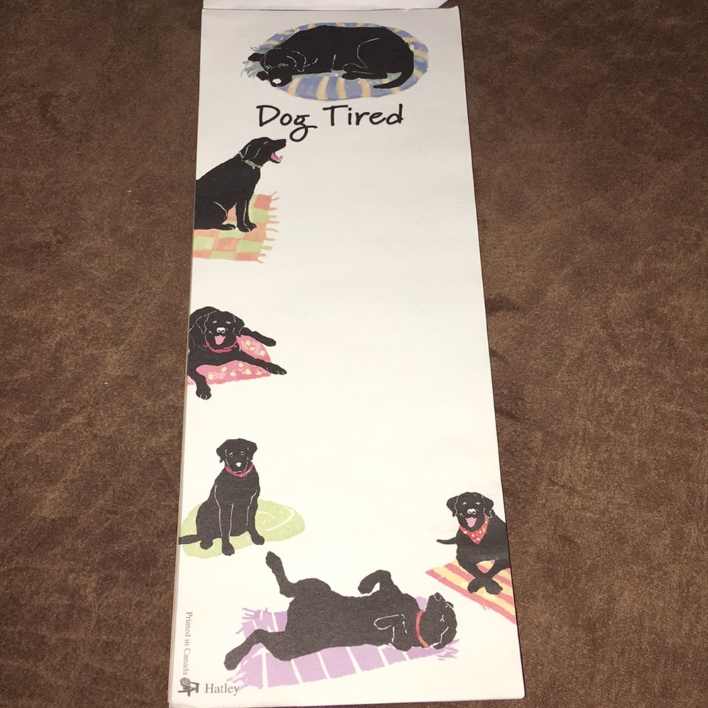 Dog Tired Magnetic Note Pad